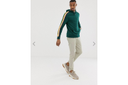 River Island hoodie with regal tape design in green